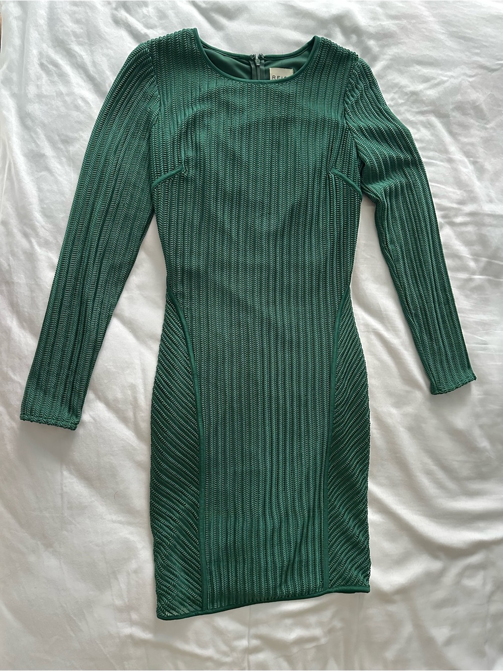 Reiss emerald long sleeve dress